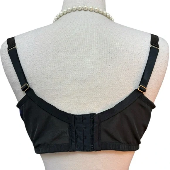 Cacique Black Pink Lightly Lined French Balconette Lace Padded underwire Bra - Picture 4 of 8